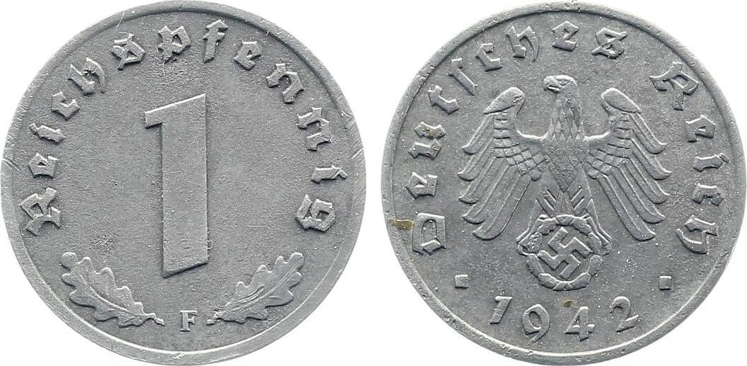 1 Pfennig 1942 F vz