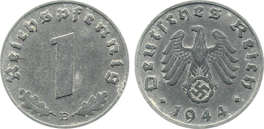 1 Pfennig 1944 B vz-