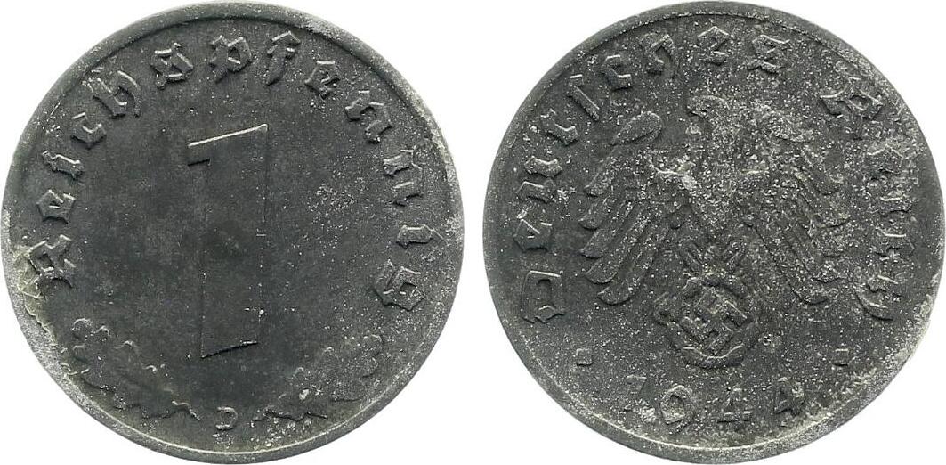1 Pfennig 1944 D vz