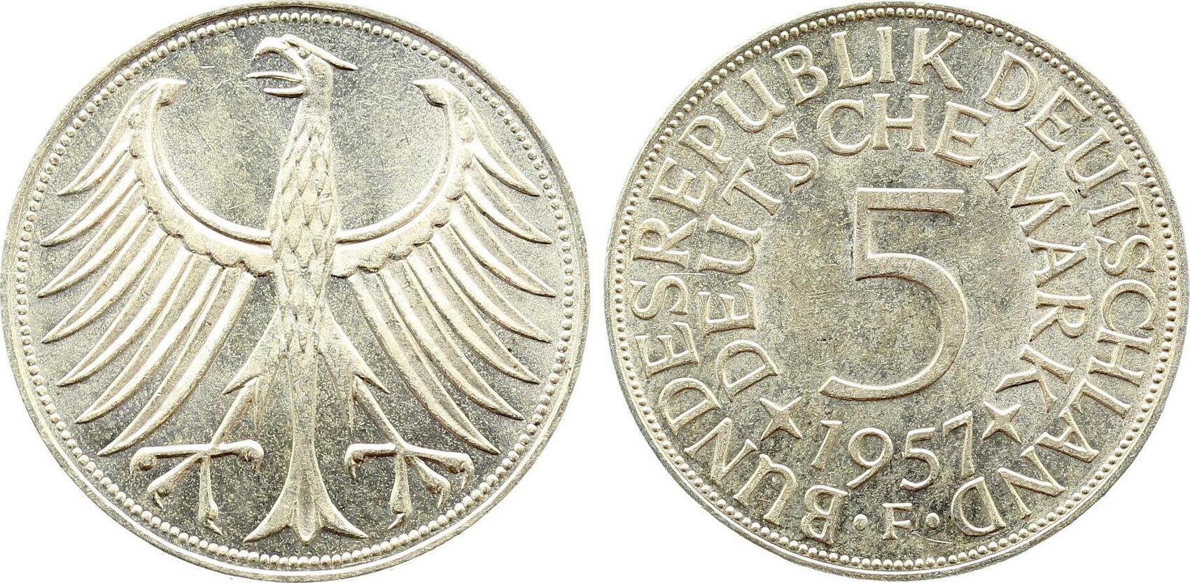 5 DM 1957 F f.stgl
