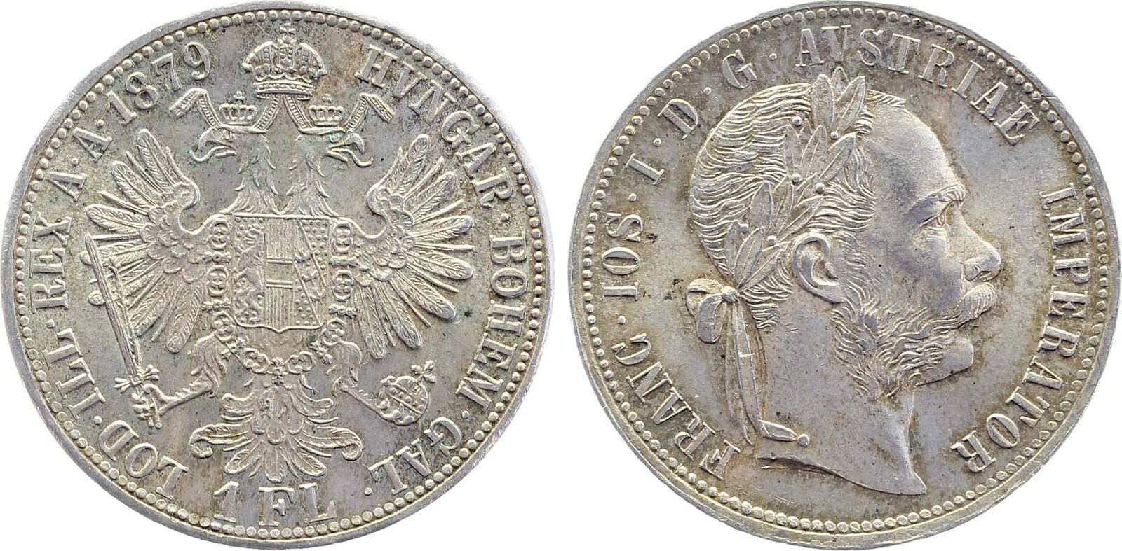 1 FLorin 1 Gulden Österreich 1879 prfr/stg TOP