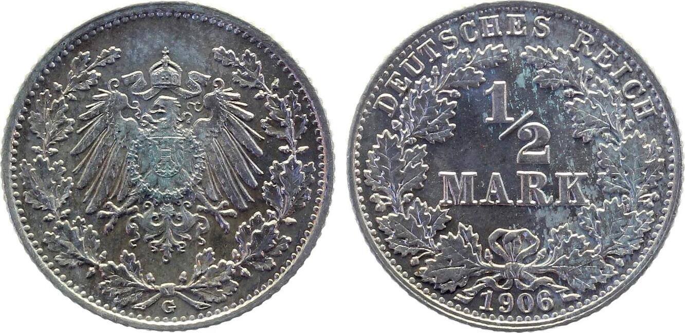 ½ Mark 1906 G stgl.!!!