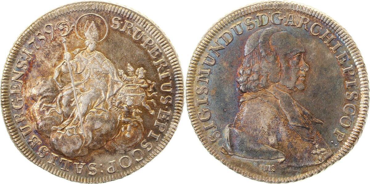 Taler Salzburg 1759 f.prfr./f.stgl herrliche Patina !!!