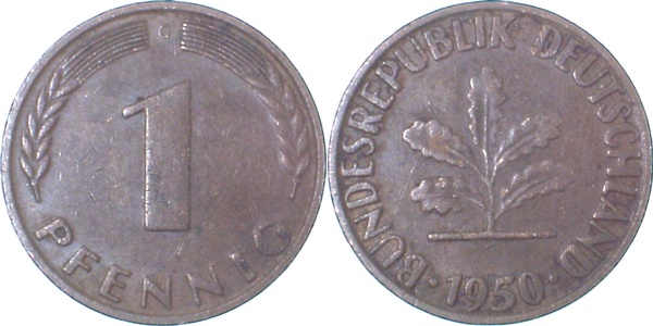 1 Pfennig 1950 G Ngb 11 3 ss