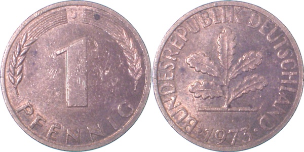 1 Pfennig 1973 J ss Ngb 44 1