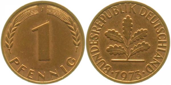 1 Pfennig 1973 J ss+ Ngb 44 1