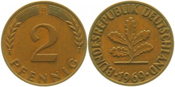 2 Pfennig 1962 F Ngb 22 1