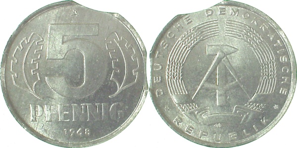 5 Pfennig DDR 68A dopp Zainende J1509 5 Pfennig
