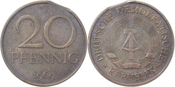 20 Pfennig DDR 1969 vz gr Zainende J1511a vz 20 Pfennig