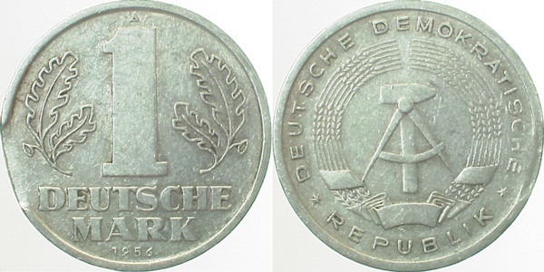 1 Mark DDR 1956 A Größ Zainende ss J1513 ss 1 Mark