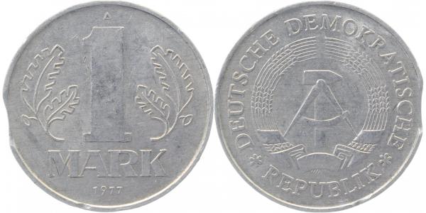 1 Mark DDR 77A 1 größ u 1 kl Zasinende ! vz- J1513 vz- 1 Mark