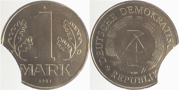 1 Mark DDR 81A Riesenzainende! J1514 1 Mark