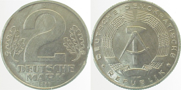 2 Mark DDR 1957 A 2x Zainende vz- ! J1515 vz- 2 Mark