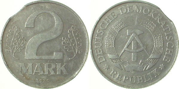 2 Mark DDR großes Zainende ss/vz J1516 ss / vz 2 Mark