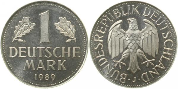 1 Mark 1989 J artfremder Rohling 4,2g magnetisch