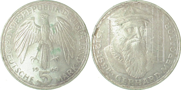 5 DM 1969 F Mercator Zainende J400