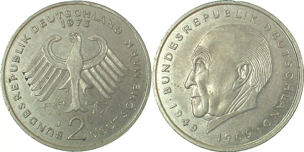 2 DM Aden 73J 0 3mm zu gross J406 2 DM