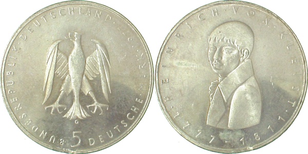 5 DM Kleist 77G Zainende vz J421 vz 5 DM
