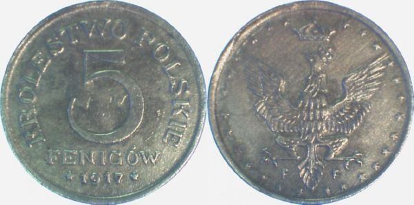 5 Pfennig Fenigow 1917 F ss/vz JN 605