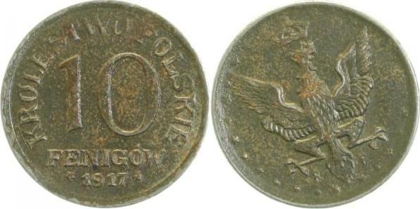 10 Fenigow 1917 F Stempeldrehung 30°