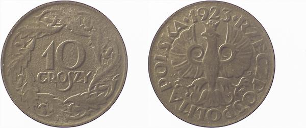 10 Groszy 1923 vz Jn 625 vz 10 Groszy
