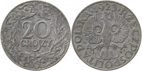 20 Groszy 1923 ss/vz JN 626