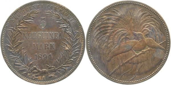 5 Mark Neu-Guinea 1894 A vorzüglich+ 1.8