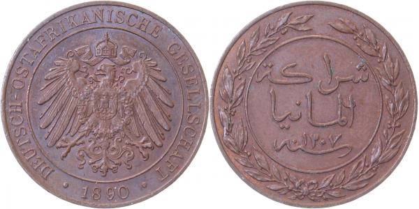 1 Pesa 1890 Deutsch Ostafrika JN 710 Patina
