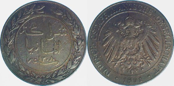 1 Pesa 1891 Deutsch Ostafrika JN 710