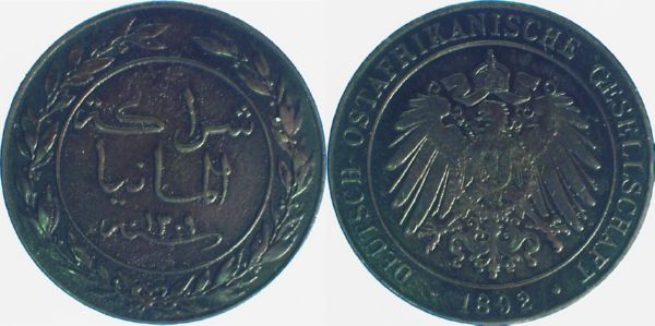 1 Pesa 1892 Deutsch Ostafrika JN 710