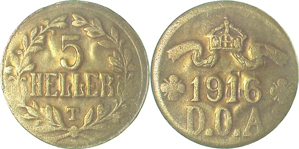 5 Heller 1916T starke Lichtenrader Prägung JN 723