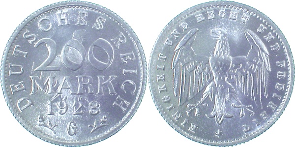 200 Mark 1923 G Lichtenrader Prägung J304