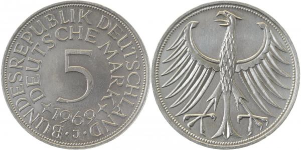 5 DM 1969 J Lichtenrader Prägung J387