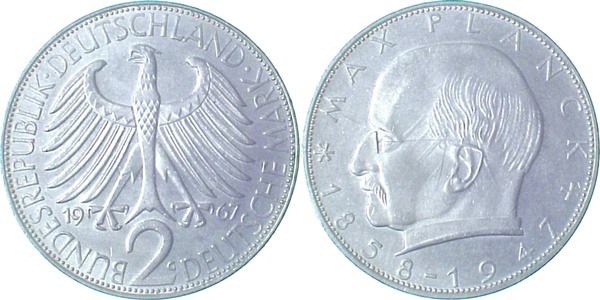 2 Mark 1967 G Planck Lichtenrader Prägung