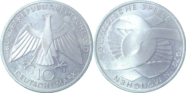 10 DM 1972 J Lichtenrader Prägung J402