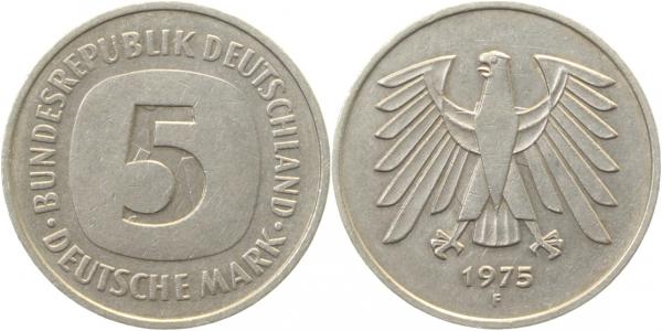 5 DM 1975 F starke Lichtenrader Prägung J415