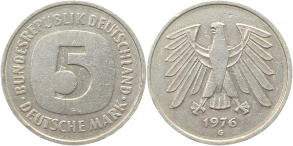 5 DM 1976 G Lichtenrader Prägung J415
