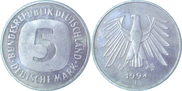 5 DM 1994 F Lichterader Prägung J415