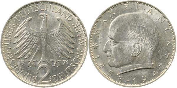 2 DM Max Planck 1971 G J392 Markagnetisch