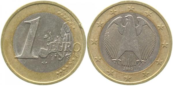 1 Euro 2002 F unmagnetisch J488