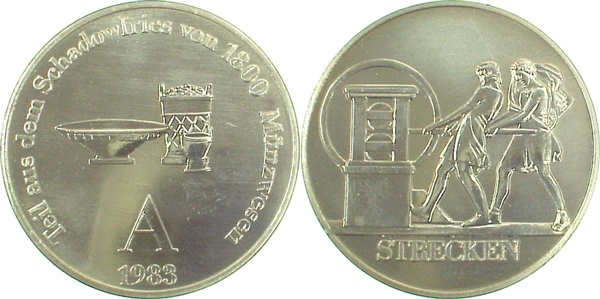 Medaille Schadowfries Strecken 1983 A DDR 1983 A