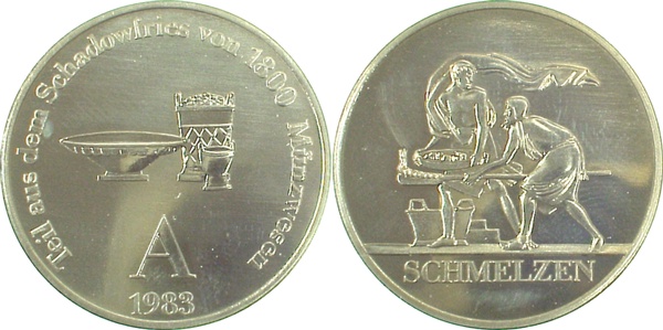 Medaille Schadowfries Schmelzen 1983 A DDR 1983