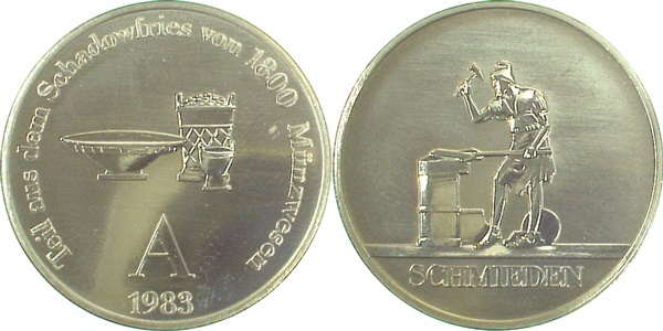 Medaille Schadowfries Schmieden 1983 A DDR