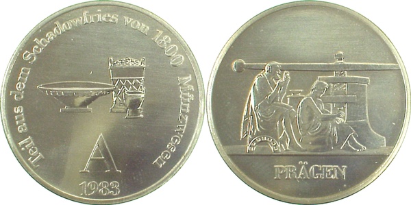 Medaille DDR Schadowfries "Prägen" 1983 A stgl