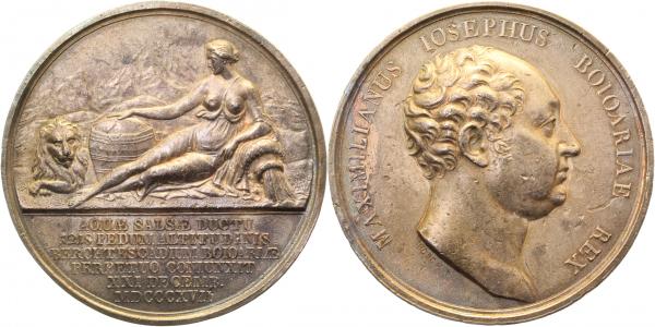 Silber Medaille Bayern MaximilianJoseph 1817 58g von Lösch