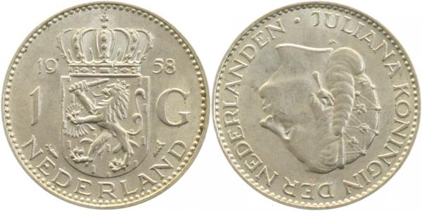 1 Gulden Niederlande 1958 unc