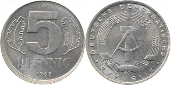 5 Pfennig DDR 68A D5 bfr J1509 bfr 5 Pfennig