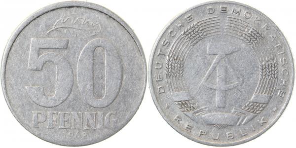 50 Pfennig DDR 1968 A Ws: D5 ss J1512 ss 50 Pfennig