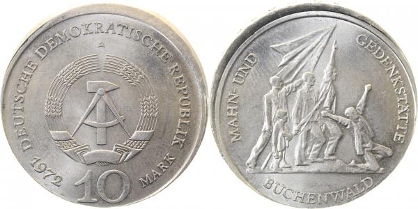10 Mark DDR Buchenwald dezentriert 1972 A