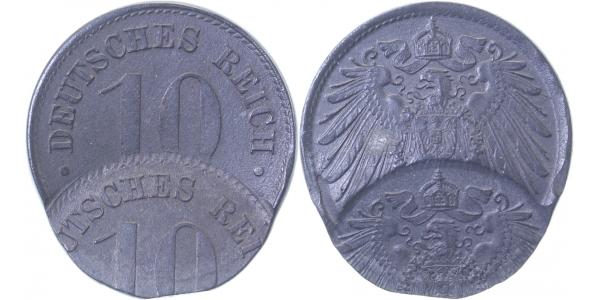 10 Pfennig o. Jsz gigantischer Prägefehler ,Unikat !! J299